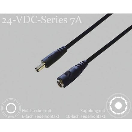 BKL Electronic DC-connector Holle DC-stekker - DC-koppeling 5.5 mm 2.5 mm 5.5 mm 2.5 mm 2 m 1 stuk(s) Single