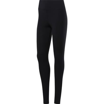 Reebok Linear Logo Tight Cotton Dames Sportlegging - Black/ Pale Pink - Maat L