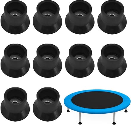 Vervangende Beendoppen - Trampoline Accessoires - Stabiliteit Verhogend - Zuignap Bodem - 2.5cm Binnendiameter - Zwart