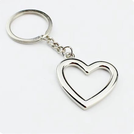 Scoby - Sleutelhanger Hart - Romantisch Cadeau - Love Keychain - Koppel - Zilver
