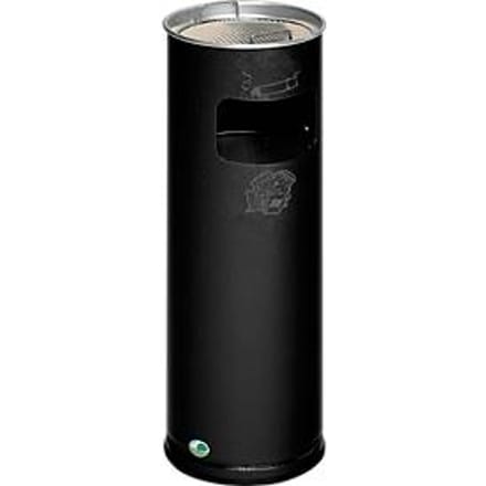Combi-asbak, H 660 mm, antiek/zilver