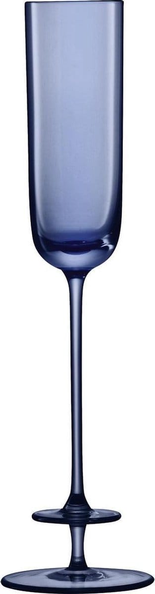 L.S.A. - Champagne Theatre Champagne Flute 130 ml Set van 2 Stuks - Glas - Blauw