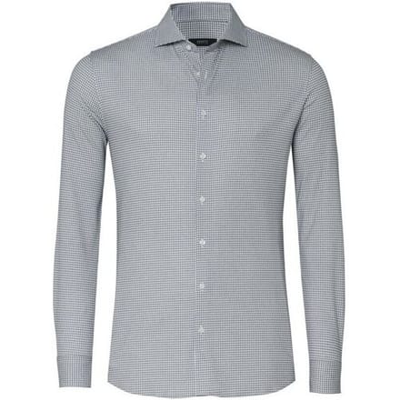Desoto Luxury Overhemd Mini Houndstooth Pattern Grijs / male