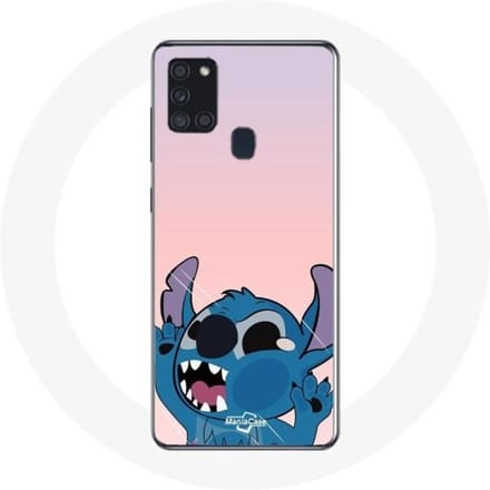 Coque - Maniacase - Galaxy A21S - Souple - Rose - Motif Stitch rose