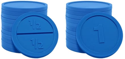 CombiCraft plastic ronde breekmunten blauw - Ø29mm - 250 stuks