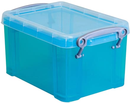 Really Useful Box opbergdoos 1 | 6 liter | transparant helblauw