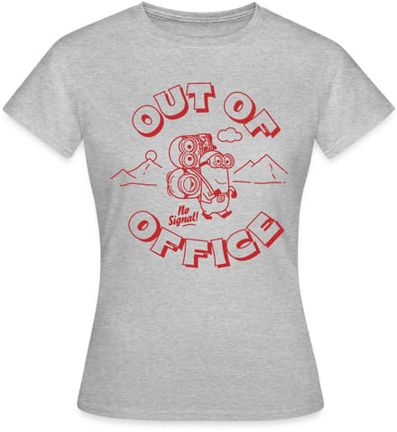 Minions Stuart Bob Kevin Out Of Office T-Shirt Dames