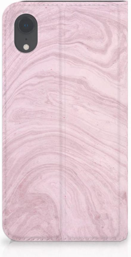 Apple iPhone Xr Standcase Marble Pink - Origineel Cadeau Vriendin