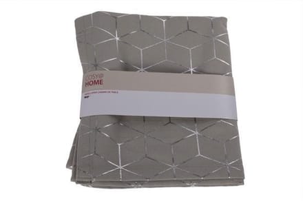 Cosy&Trendy tafelloper - Geo Silver - 40 x 180 cm