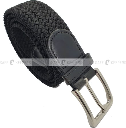 Safekeepers Elastische riem - Stretch Broekriem - Zwart en Blauw