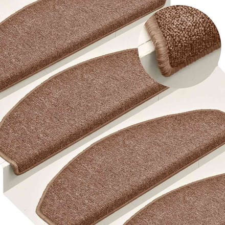 vidaXL - Trapmatten - 15 - st - 65 - x - 24 - x - 4 - cm - Non-Slip - Bruin