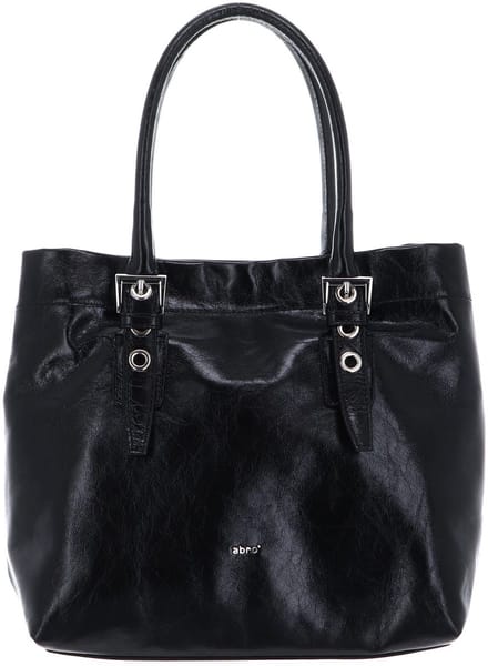 abro handtas schoudertas Leder Alias Soft Shopper BY MY SIDE Black / Nickel zwart