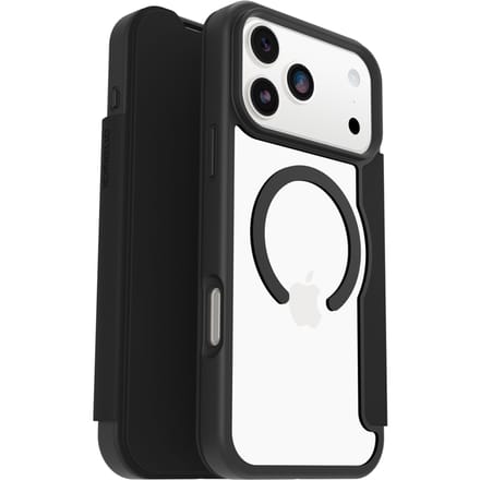 OtterBox React Folio - Backcover - Geschikt Voor iPhone 17 Pro Max - Transparant/Zwart