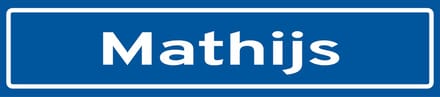 Fotofabriek Straatnaambord Mathijs | Straatnaambord met naam | Cadeau Mathijs