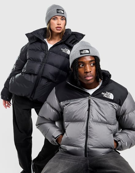 The North Face Logo Box Cuffed beanie​ - Grijs- Dames, Grijs One Size
