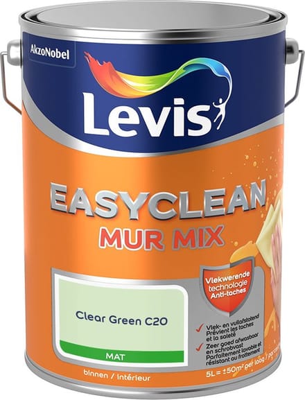 Levis - Easyclean Mur Mat Mix - Clear Green C20 - Mengverf - 5 L