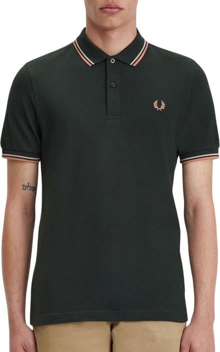 Fred Perry - Twin Tipped Poloshirt - Donkergroen