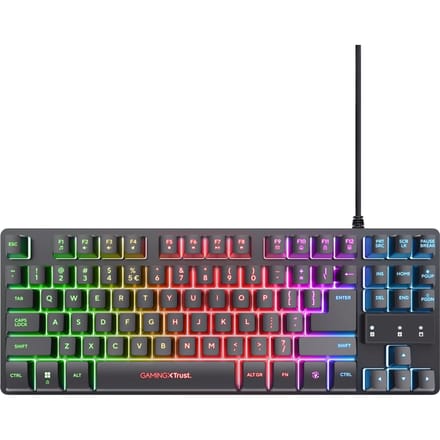 Trust GXT 833 Thado - Bedraad Gaming Toetsenbord - Tenkeyless (TKL) - PC/PS5 - QWERTY - Zwart