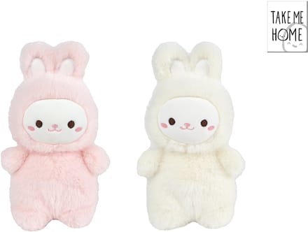 Take Me Home knuffel konijn pluche 19cm speelgoed wit.