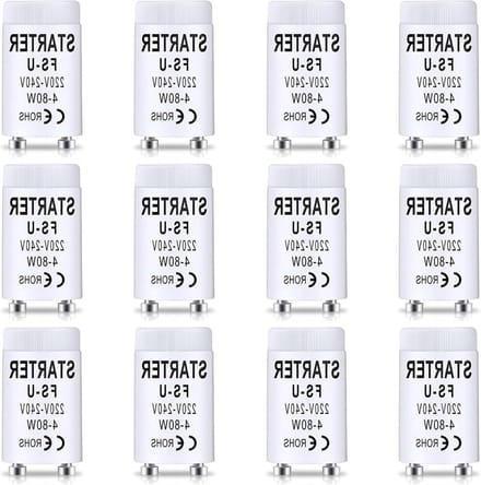 Starterbuis voor lampen en fluorescerend licht, vervangende lampstarter - 12 stuks.