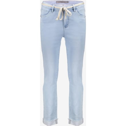 Geisha Jeans + Turn-up Bleached Denim Größe: M | Straight Jeans Outlet | Damen | Blau