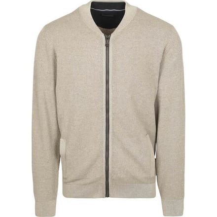 CASAMODA Vest Zip Structure Beige - Maat M - Heren