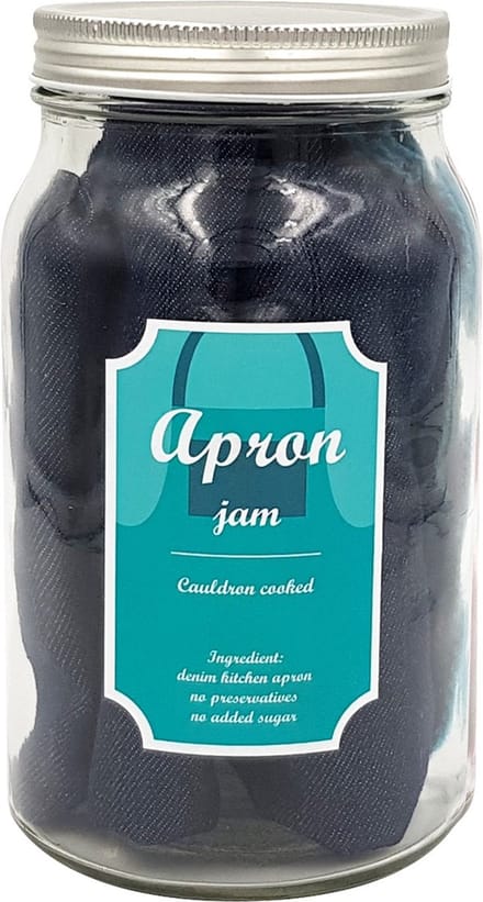 COOKUT Jam-Denim Apron in A Glass Jar-Blue Belt