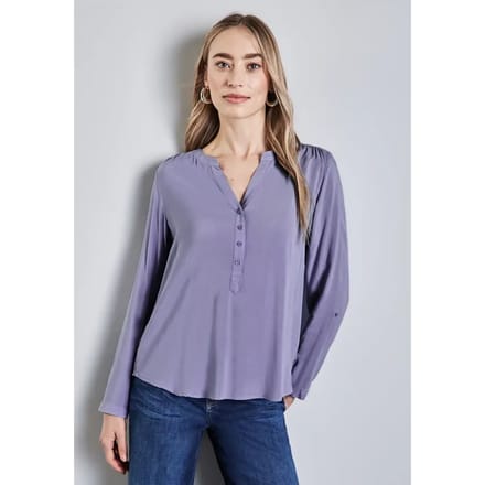 Basic blouse in effen kleur