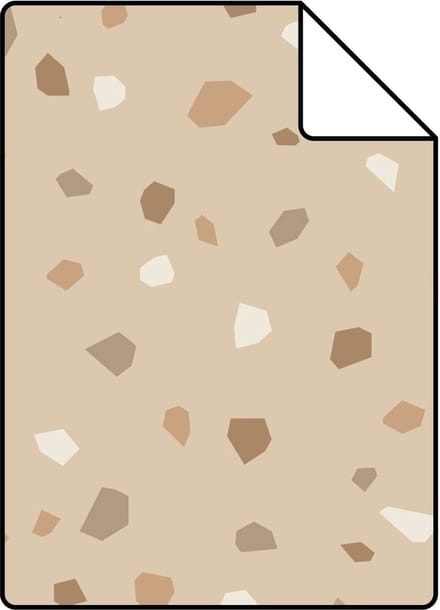 Proefstaal ESTAhome behang terrazzo lichtbeige - 26.5 x 21 cm - 139826-S