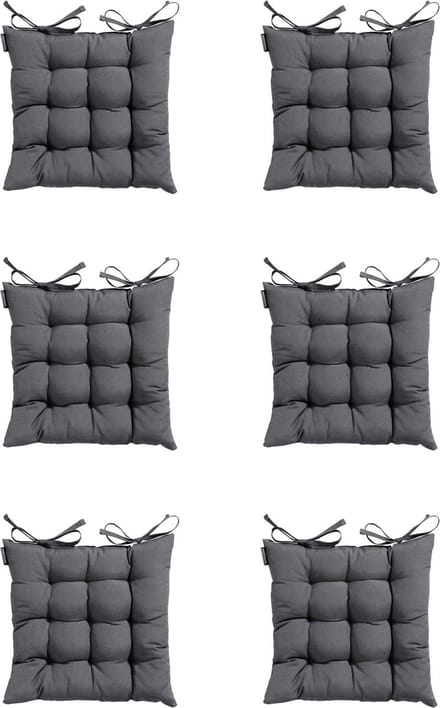 Madison - Zitkussen - Universeel - 6 stuks - 46x46 cm - Grijs - Tuin