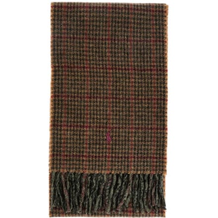 Polo Ralph Lauren Pc0945 312 Écharpe à franges double face à carreaux écossais Pony PC0945-312 black