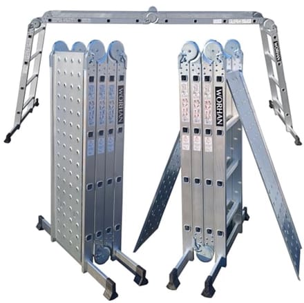 Multifunctionele ladder 460 cm met aluminium platform