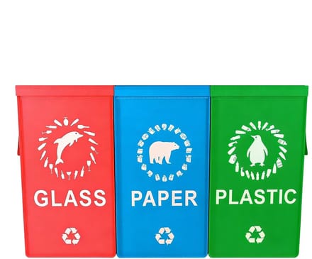 Herbruikbare Vuilniszak - Recycle Tassen - Afval Scheiden - Zware Geweven Mand - 50x30x30cm