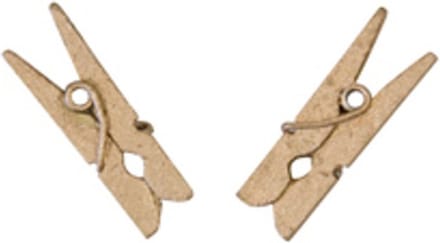 HOBI - 10 houten mini wasknijpers