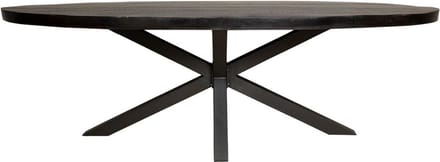 Eettafel Milan - Eetkamertafel ovaal - Zwarte eettafel 300 cm