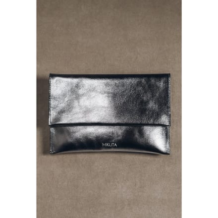 Mikuta The Silver Leather Essentials Pouch Silver Größe: OS | Clutches Outlet | Damen | Grau