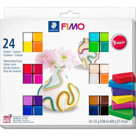 FIMO soft - ovenhardende boetseerklei - colour pack - 24 basic colours