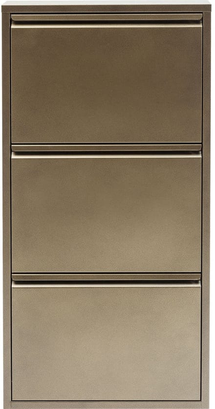 Schoenenkast Caruso bronze 3 laden Kare Design