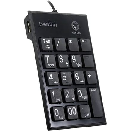 Perixx PERIPAD-202 H B Numeriek toetsenbord USB Multimediatoetsen Zwart