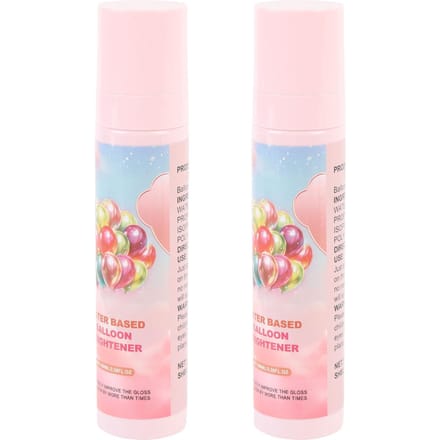 2 Stuks Balloon Shine Spray 100ml Langdurige Glans Draagbare Ballonglansversterker voor Bruiloft Verjaardag white