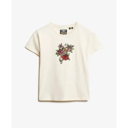 T-shirt voor dames Superdry Small Tattoo Rhinest