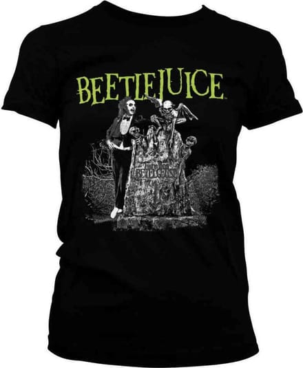 Beetlejuice Dames Tshirt -S- Headstone Zwart