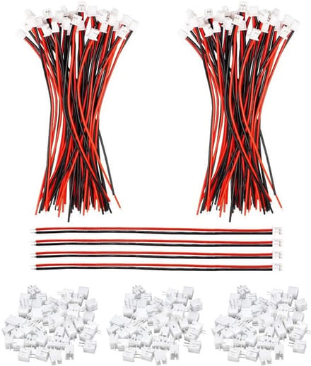 Allecto - Micro Jst-Ph 2.0 - 2 Pin Male Female Plugs - 100 Pairs