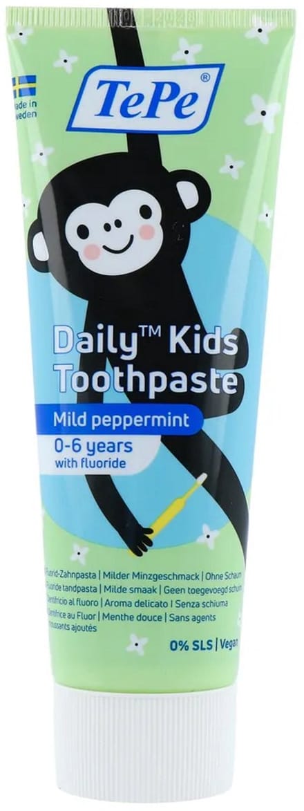 TePe Daily™ Kindertandpasta 3 - 6 jaar – tandpasta met fluoride - 75 ml