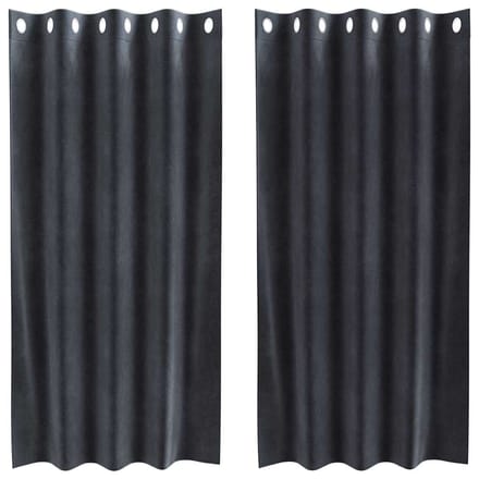 vidaXL - Gordijnen - 2 - st - Donkergrijs - 140 - x - 175 - cm - fluweel