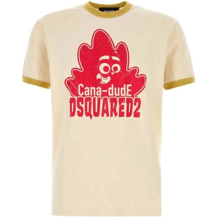 Dsquared2 Cana-dude Logo Melk T-shirt