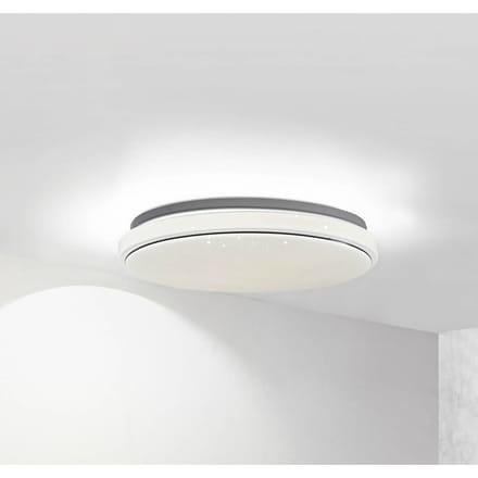 Lindby LED plafondlamp Glamo, Ø 39 cm, chroom, wit, IP44