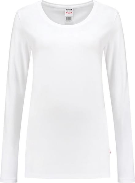 Tricorp T-shirt Lange Mouw Dames 101010 Wit - Maat L