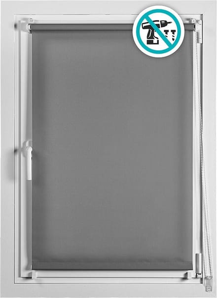 Rolgordijn Stor Planet Clip&Fix Grijs 90 x 180 cm