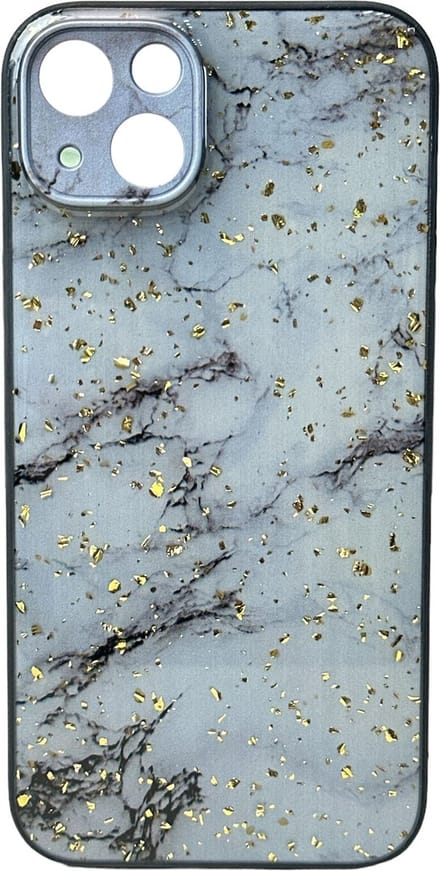 Silicone Hoesje Print - Backcover - Geschikt voor Apple iPhone 14 Plus - Marmer Wit